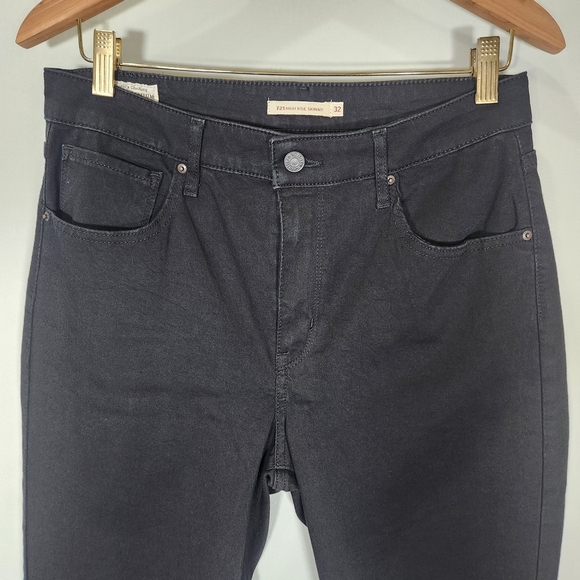 Levi's Premium Women's High Rise Jeans - Black 32X32 - Picture 3 of 12